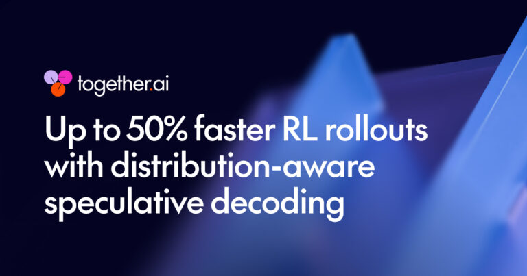 Accelerate RL rollouts by up to 50% with distribution-aware speculative decoding