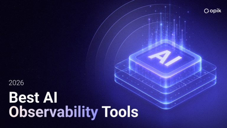 blue and purple AI button to illustrate the best AI observability tools for the year 2026